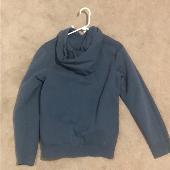 Adidas blue hoodie with logo and flowers. - Picture 2 of 2